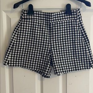 black and white shorts